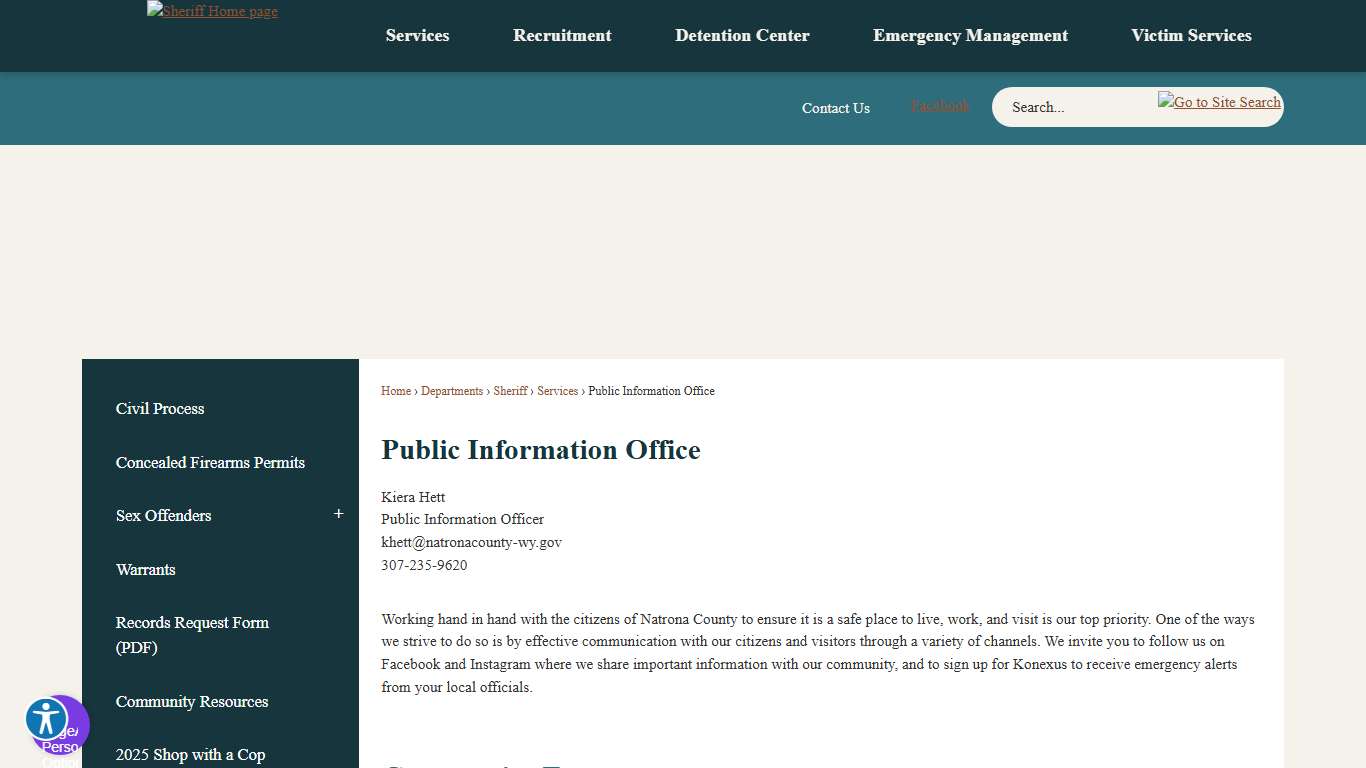 Public Information Office | Natrona County, WY